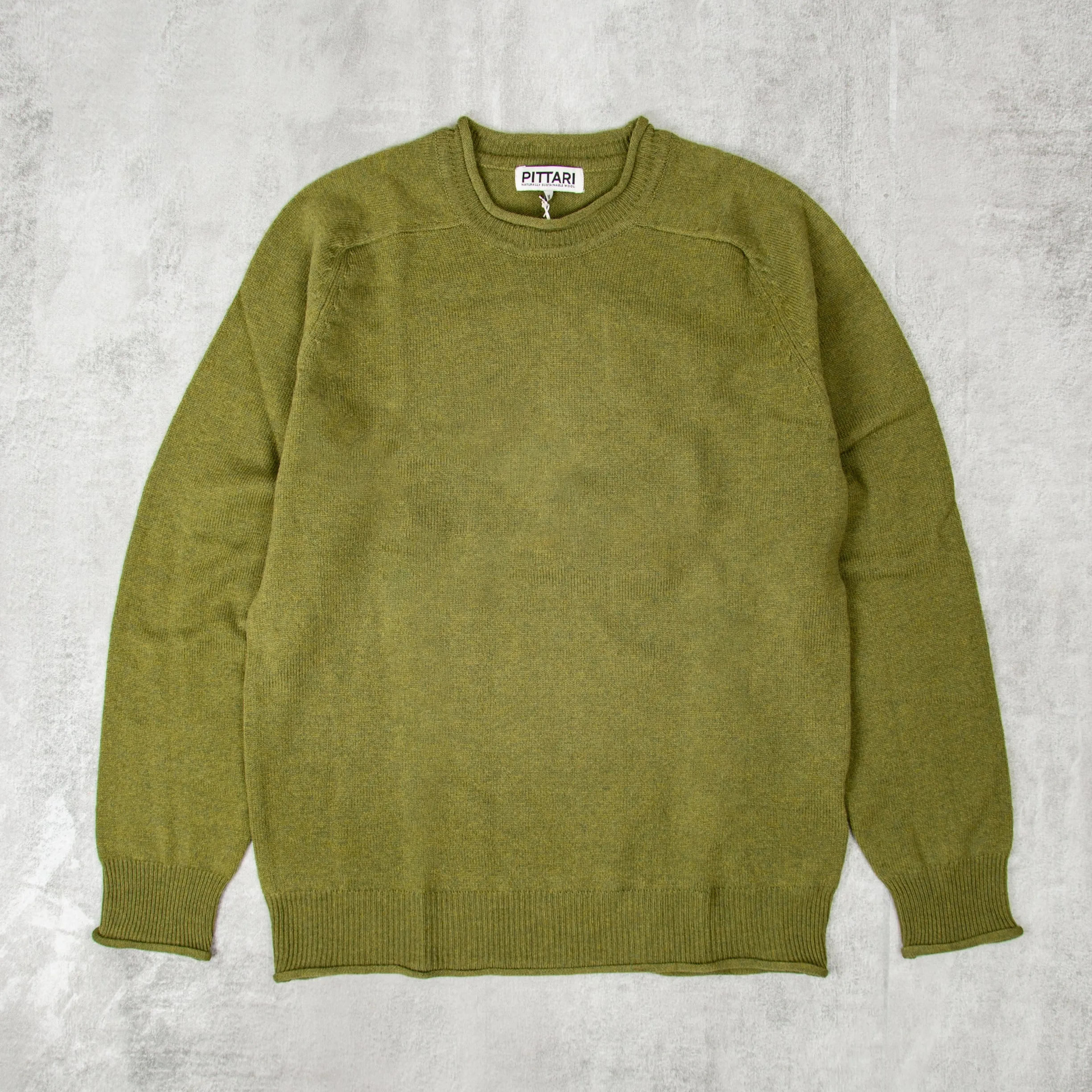 Pittari Usk Wool Fine Knit Sweater - Greenbean