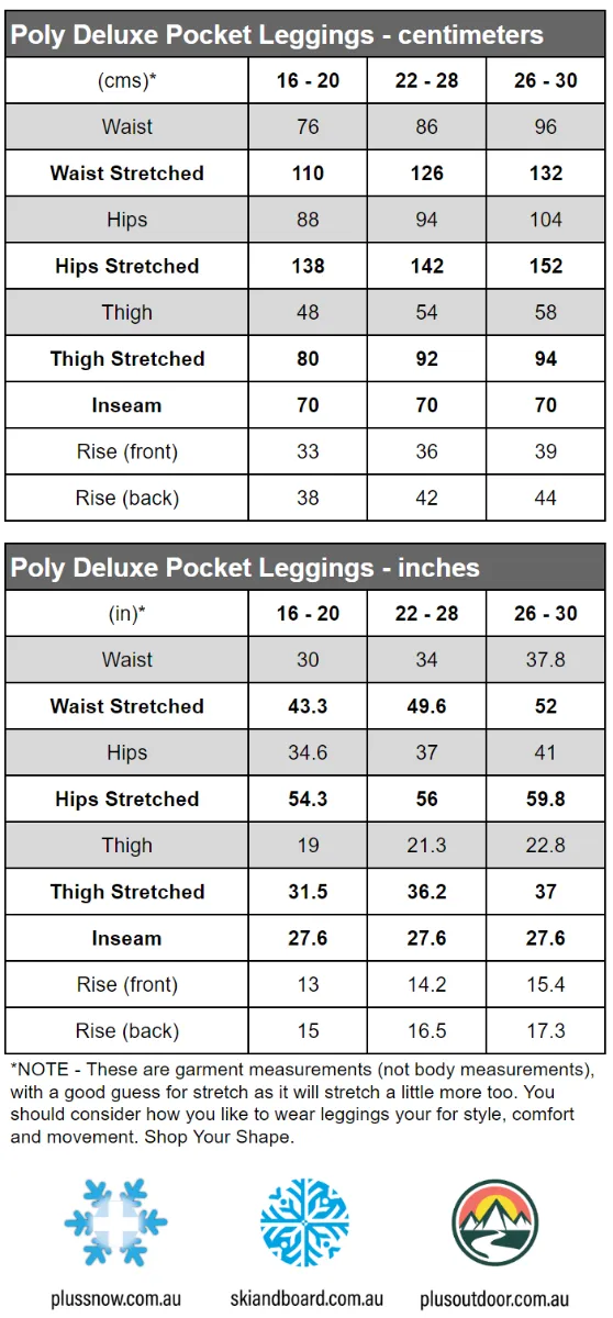 Polyanna Pocket Womens Plus Size Thermal Leggings Cherry Sizes 16-20 