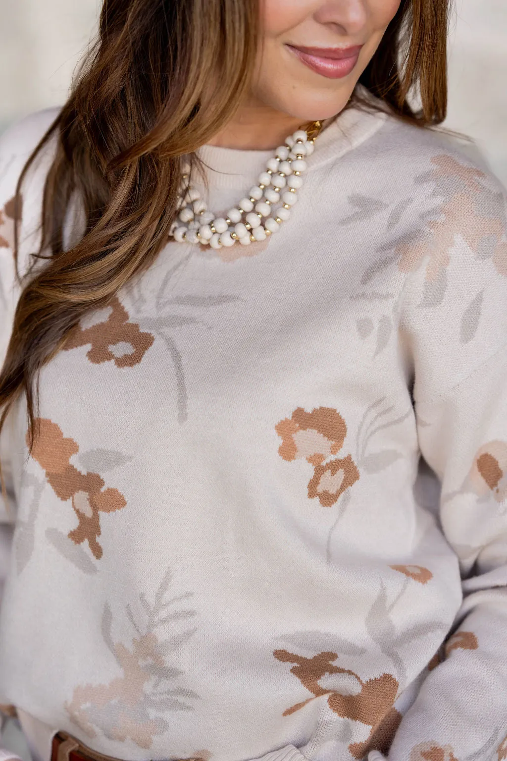 Pressed Floral Sweater