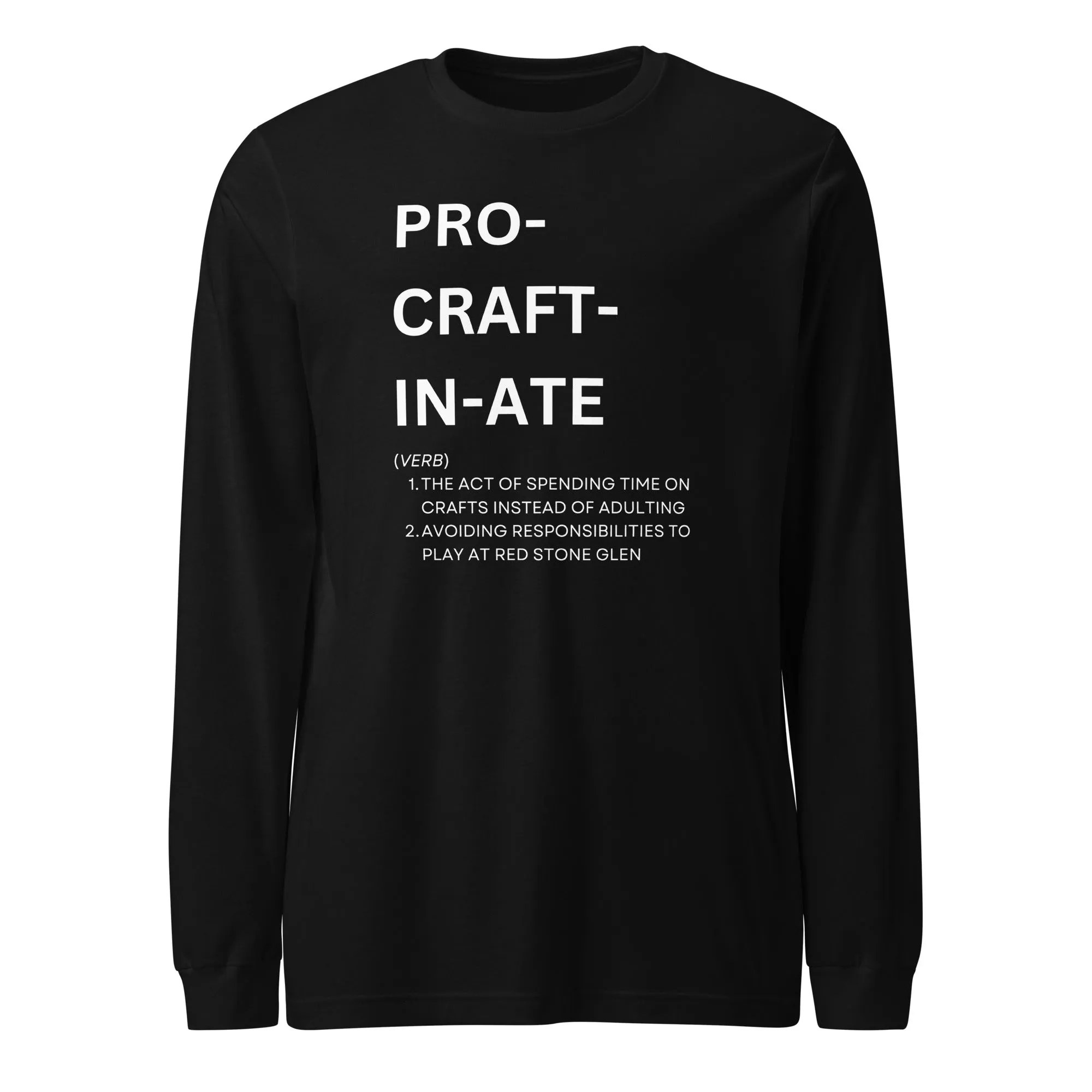 Procraftinate Long Sleeve Tee-Dark