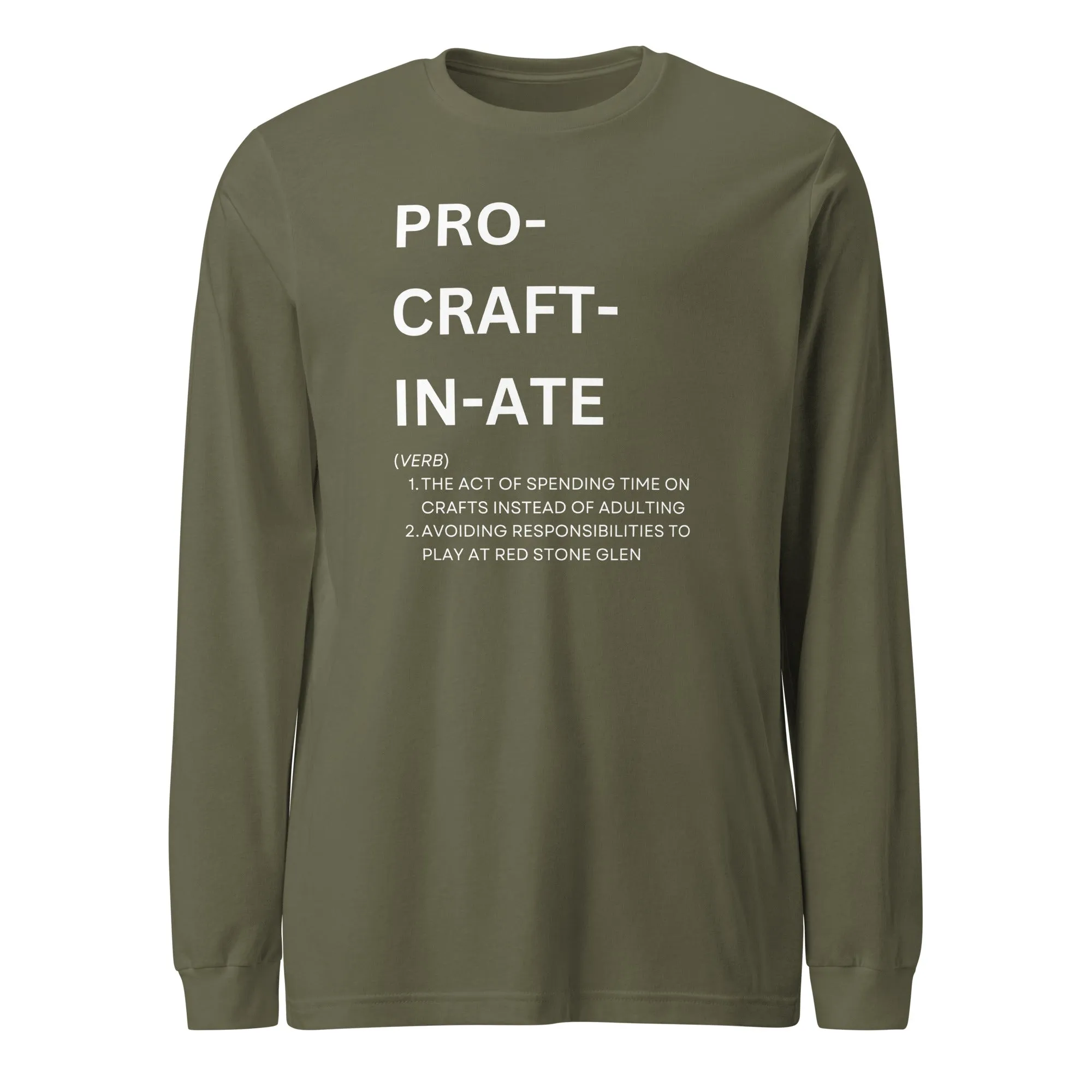 Procraftinate Long Sleeve Tee-Dark