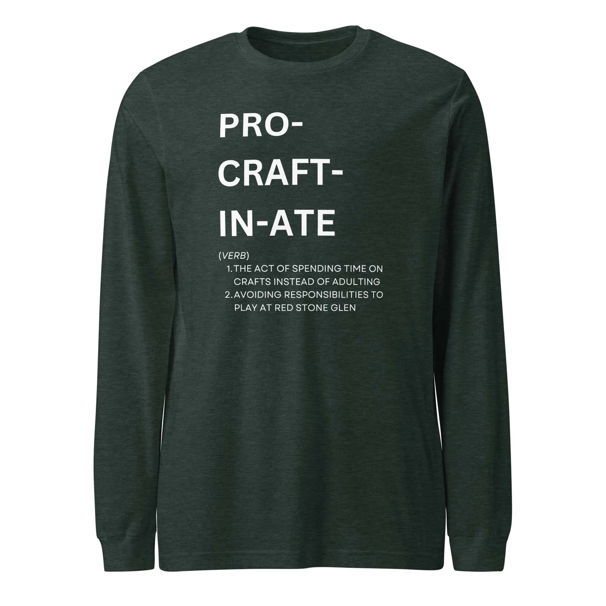 Procraftinate Long Sleeve Tee-Dark