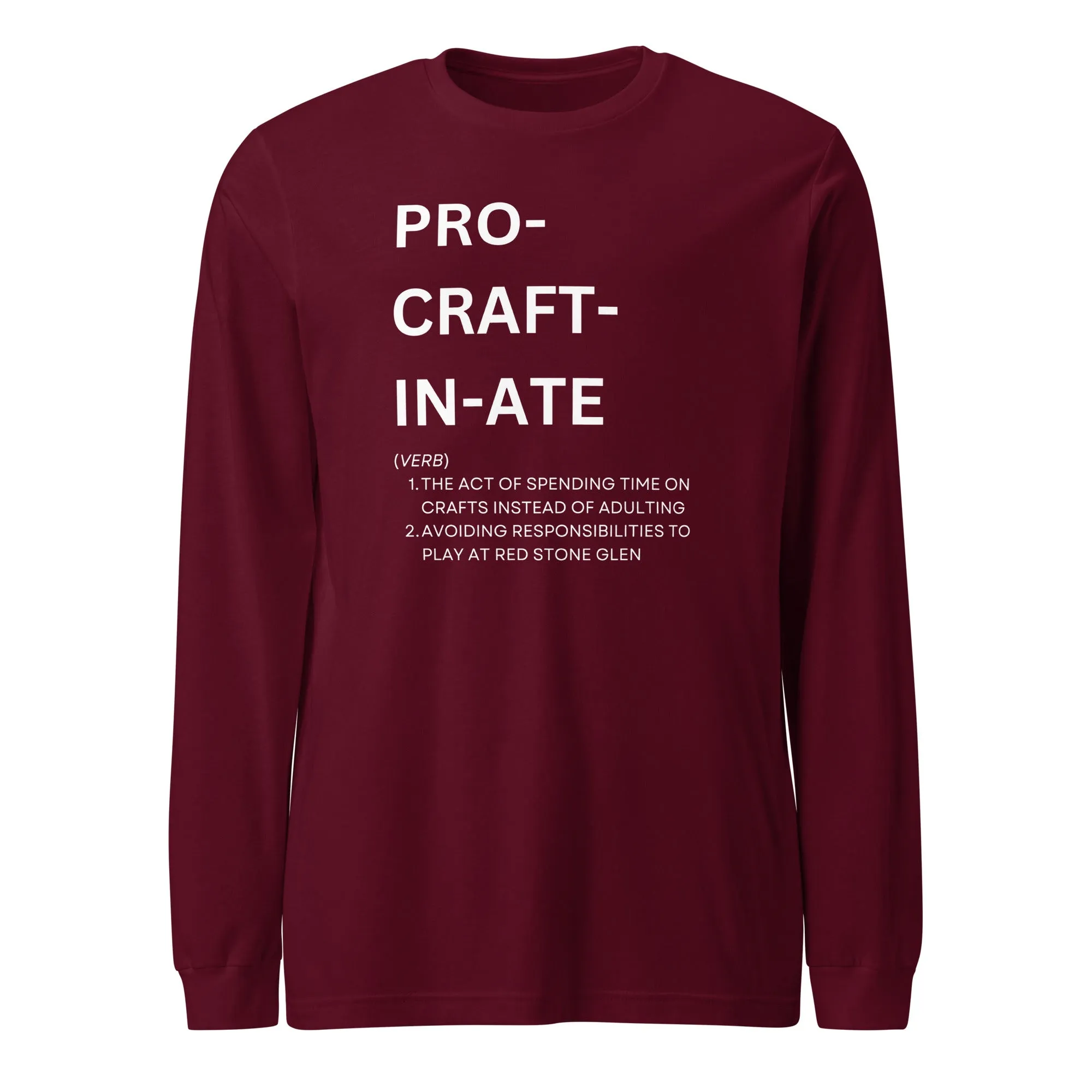 Procraftinate Long Sleeve Tee-Dark