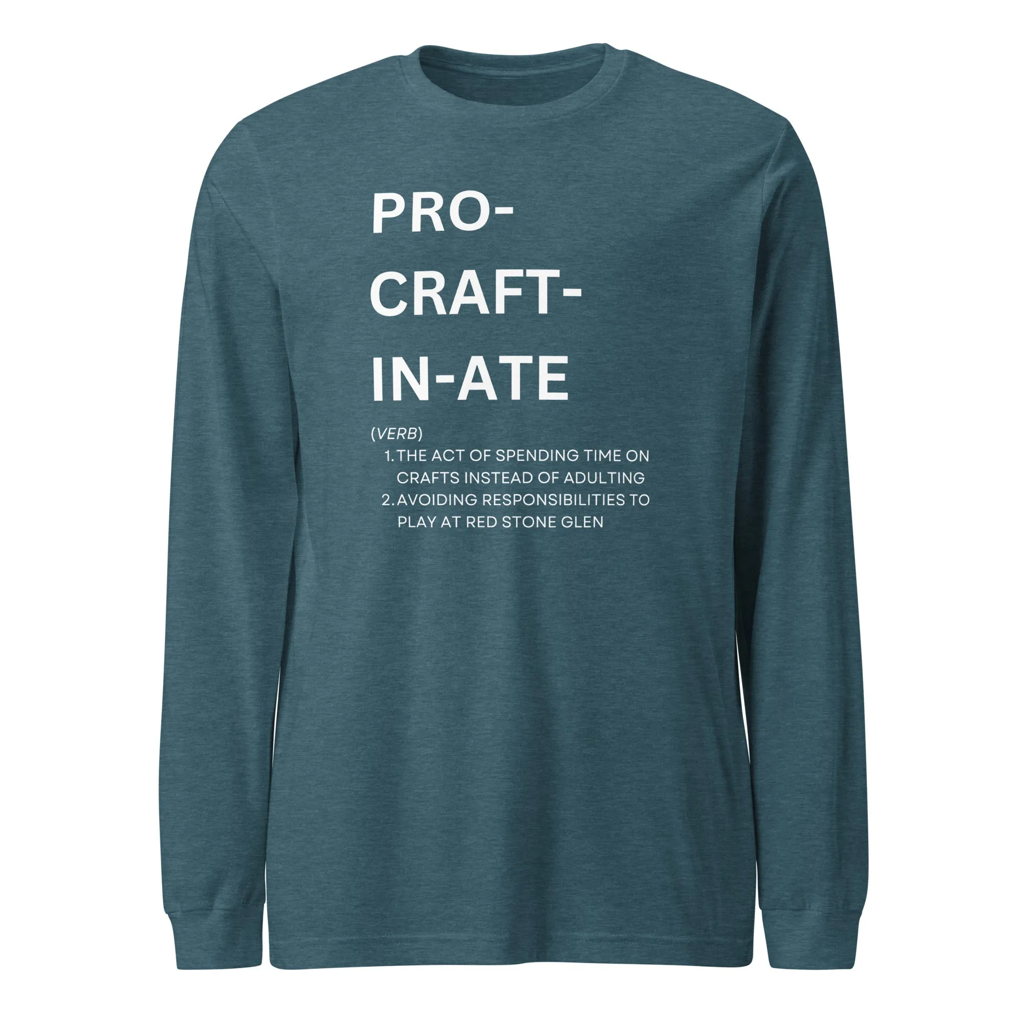 Procraftinate Long Sleeve Tee-Dark