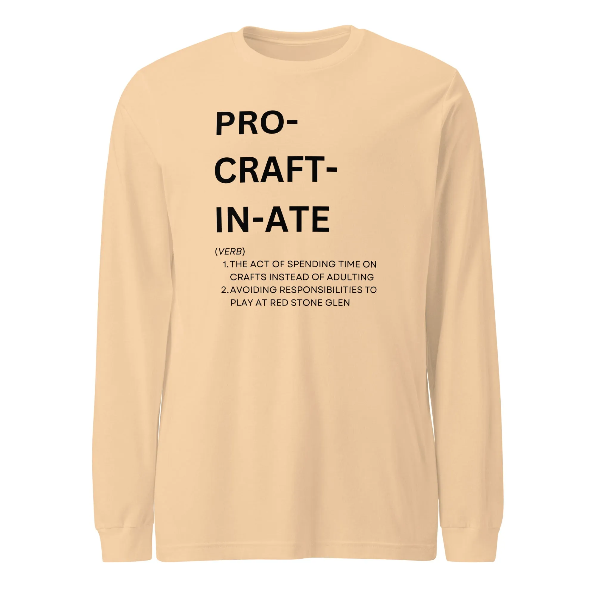 Procraftinate Long Sleeve Tee- Light