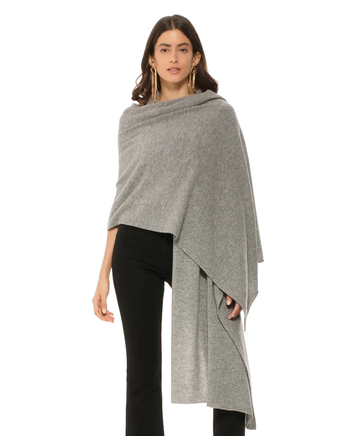 Pure Cashmere Maxi Wrap Medium Grey