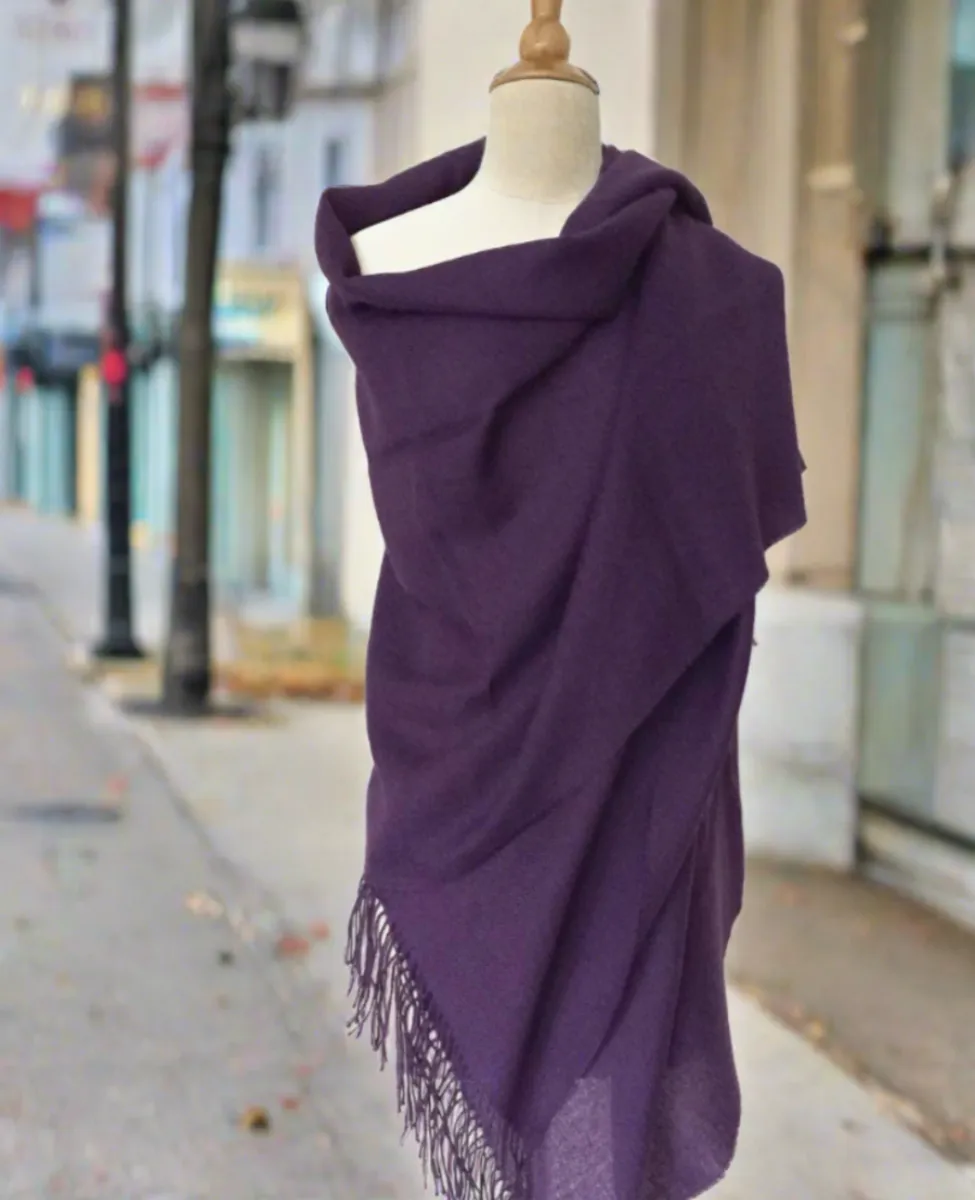 Purple Moon 100% Baby Alpaca Stole/Shawl/Scarf - Peru