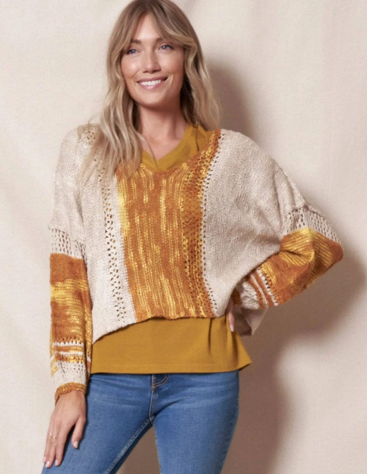 Quinn Crop Sweater - Flax