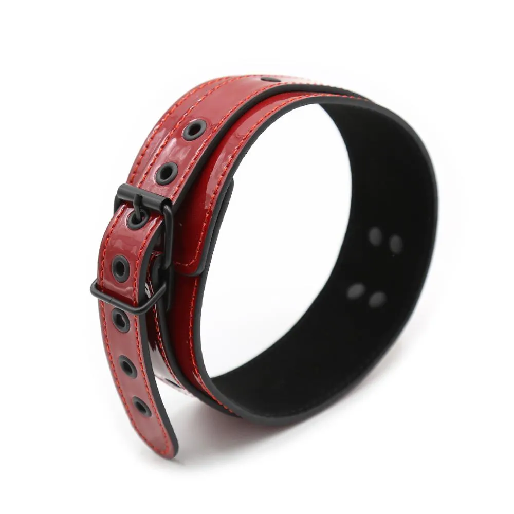 Red Patent Collar