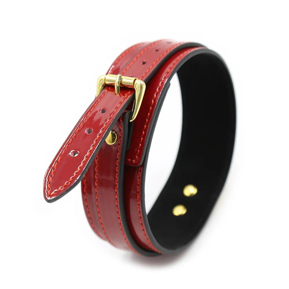 Red Patent Collar