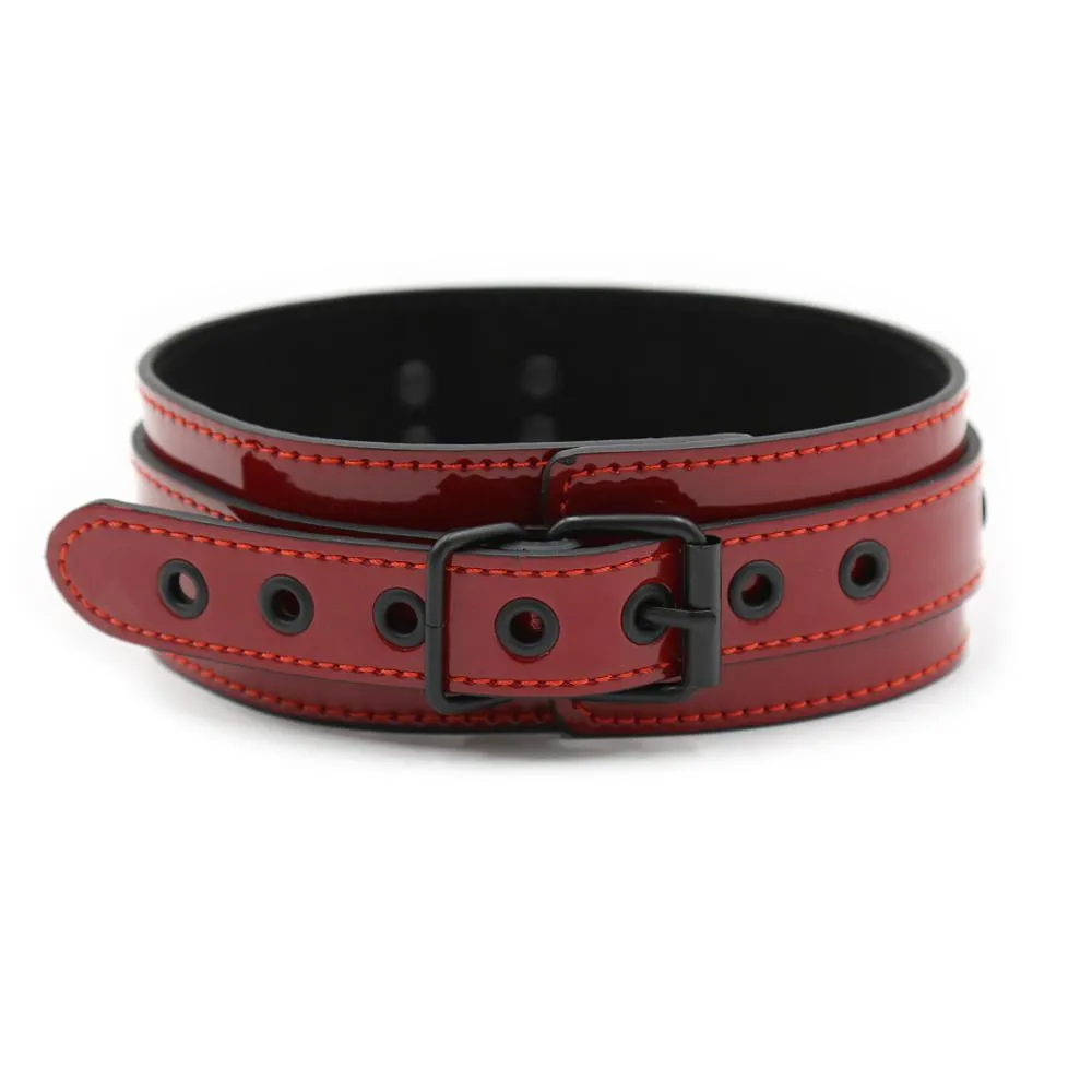 Red Patent Collar