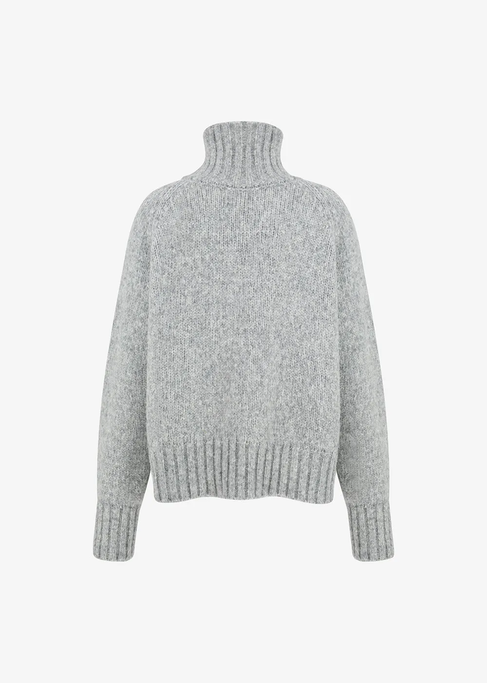 REIGN WOOLEN TURTLENECK SWEATER GREY