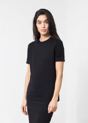 Ribbed Short Sleeve Knit