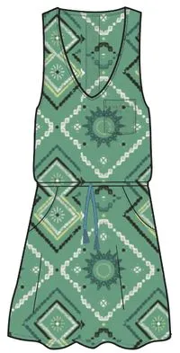 Rivergate Recycled Cotton Dress - Sunburst Green Spruce