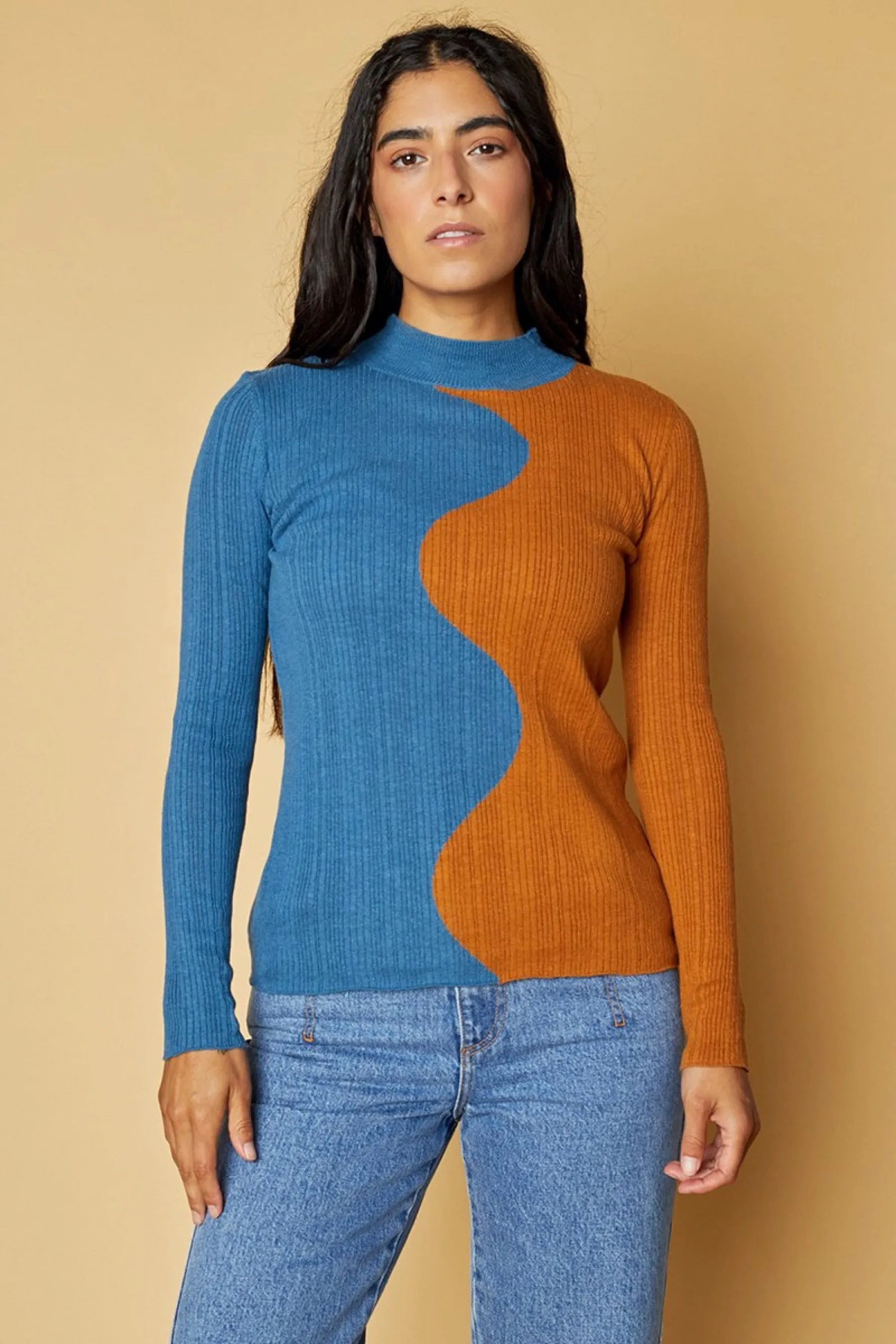 Rust   Tide Onda Turtleneck