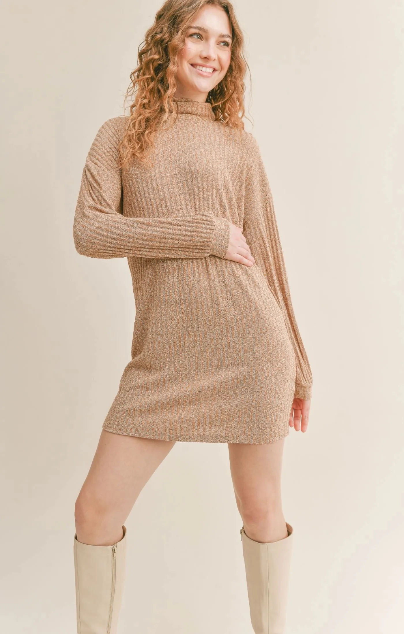 Sadie & Sage Jessa Turtleneck Mini Dress