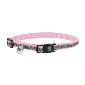 Safe Cat Reflective Snag-Proof Adjustable 3/8" Breakaway Collar-Pink Cherry Blossom