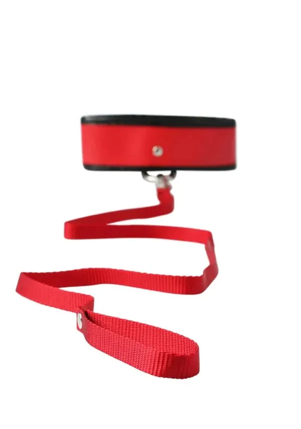 S&M Leash and Collar (Red/Black)