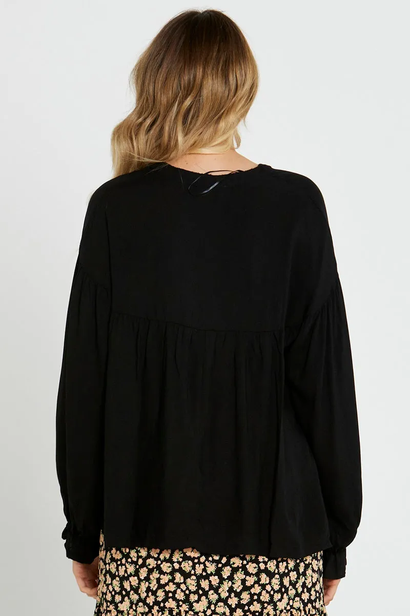 Sass - Tabatha Knit Basic Top - Black