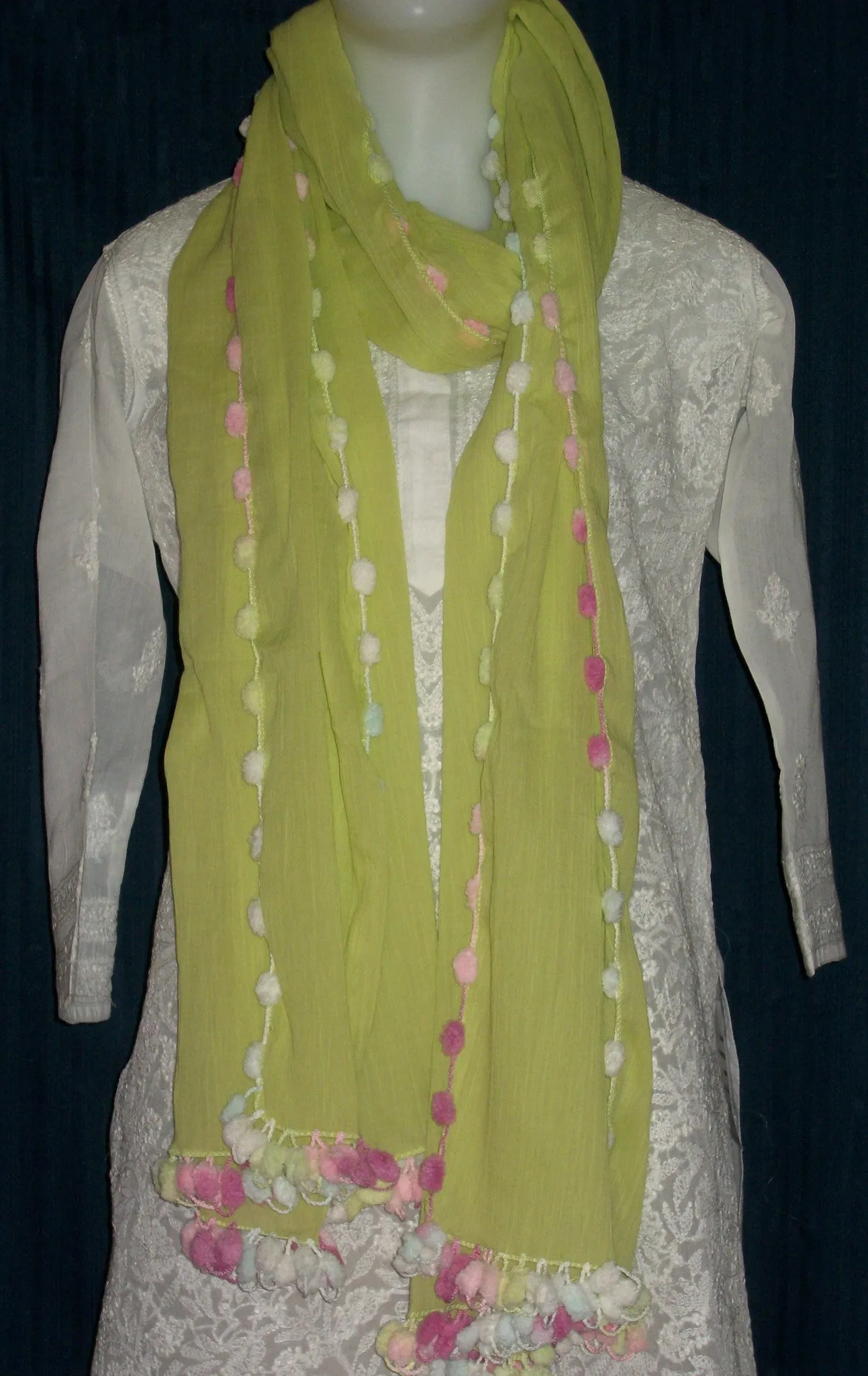 Scarf Stole Shawl Pistachio Dupatta