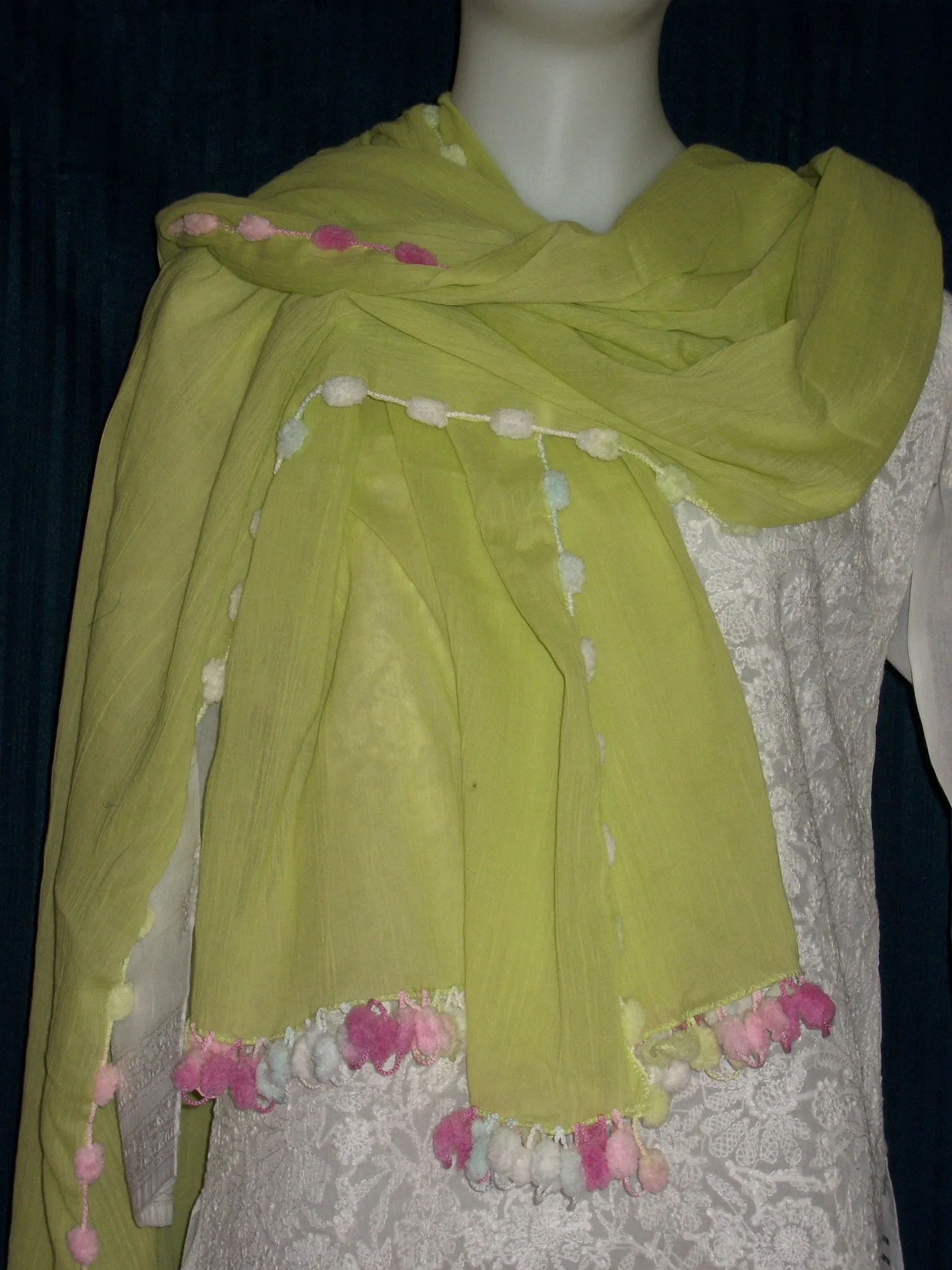 Scarf Stole Shawl Pistachio Dupatta