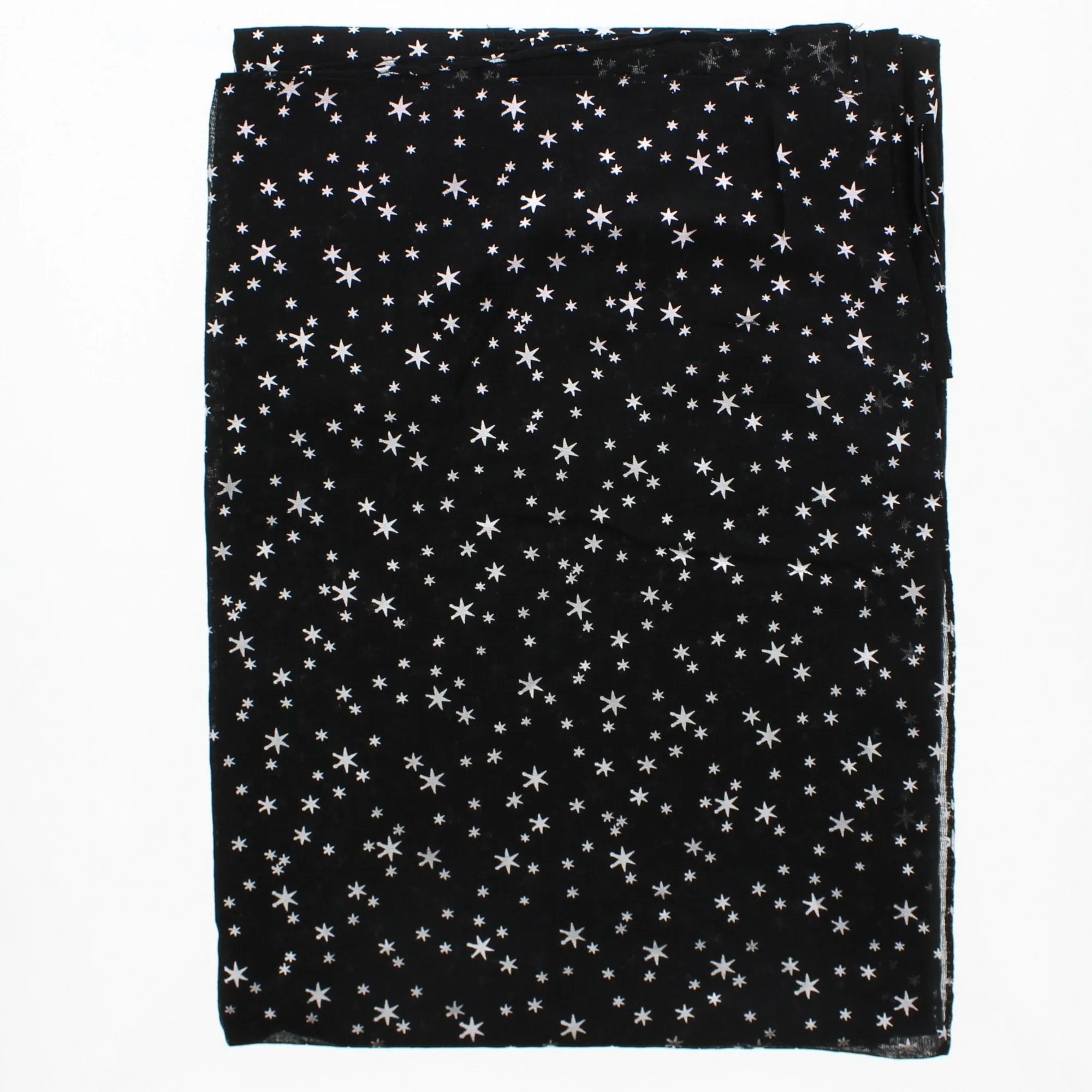 Scarf with Silver Foil Stars