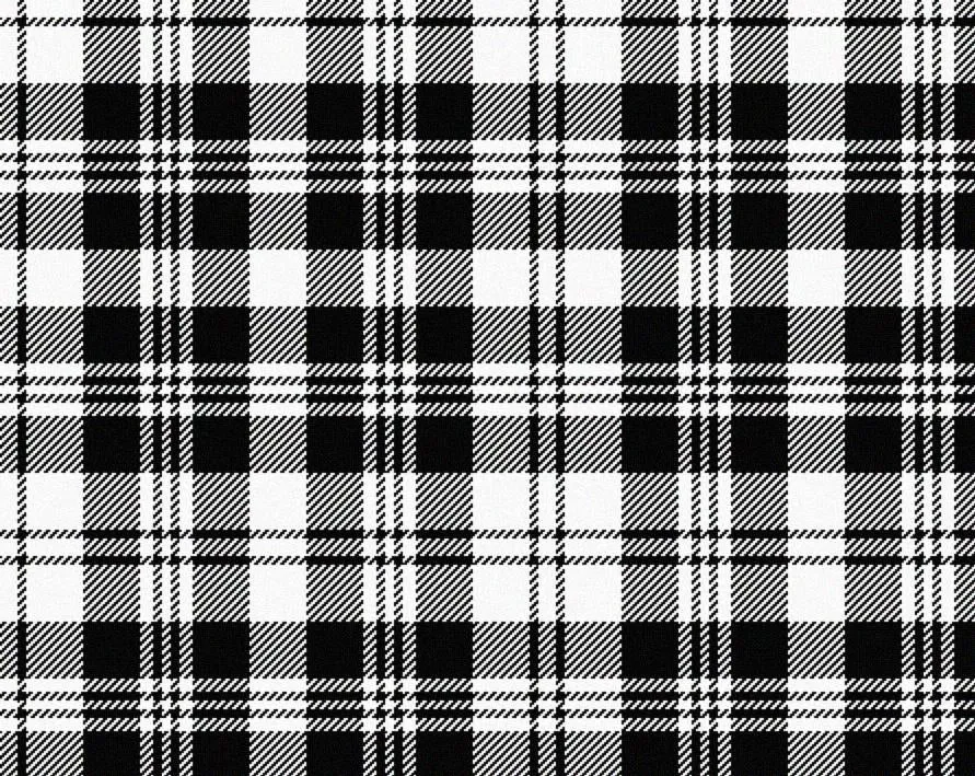 Scott Black&White Modern Tartan Scarf