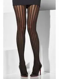 Sheer Vertical Striped Tights