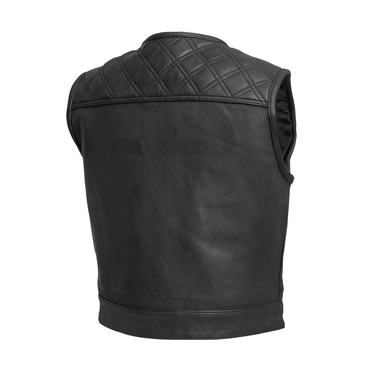 Shell Shock Men's Motorcycle Leather Vest (limited edition)