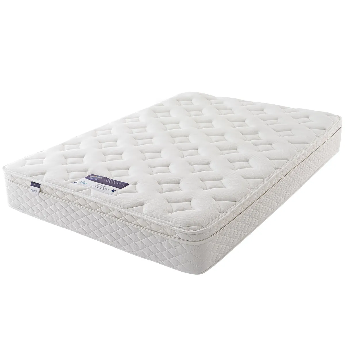 Silentnight Miracoil Memory Cushion Top Mattress & Divan in Grey, Super King