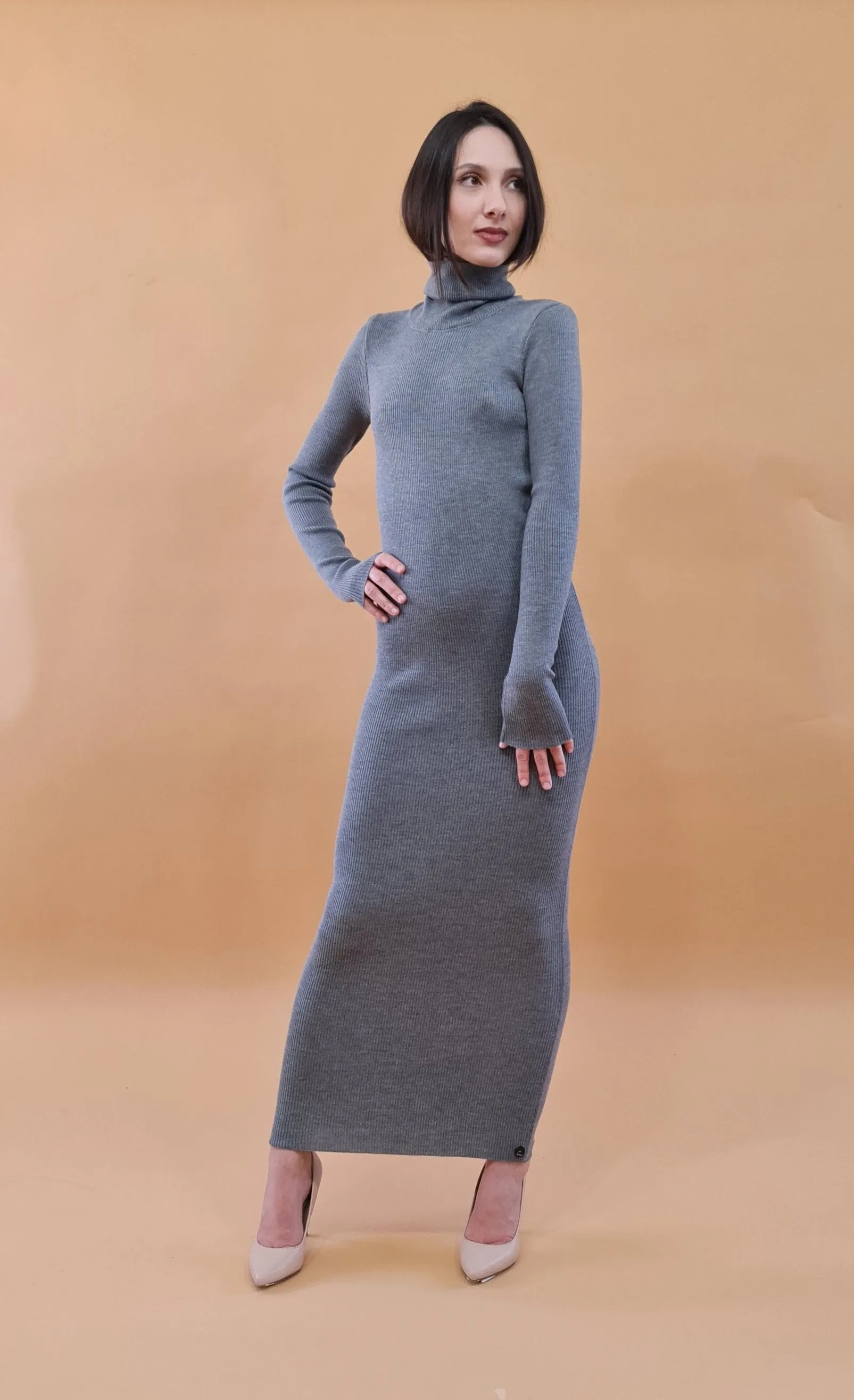 Silenzio Merino Turtleneck Maxi Dress