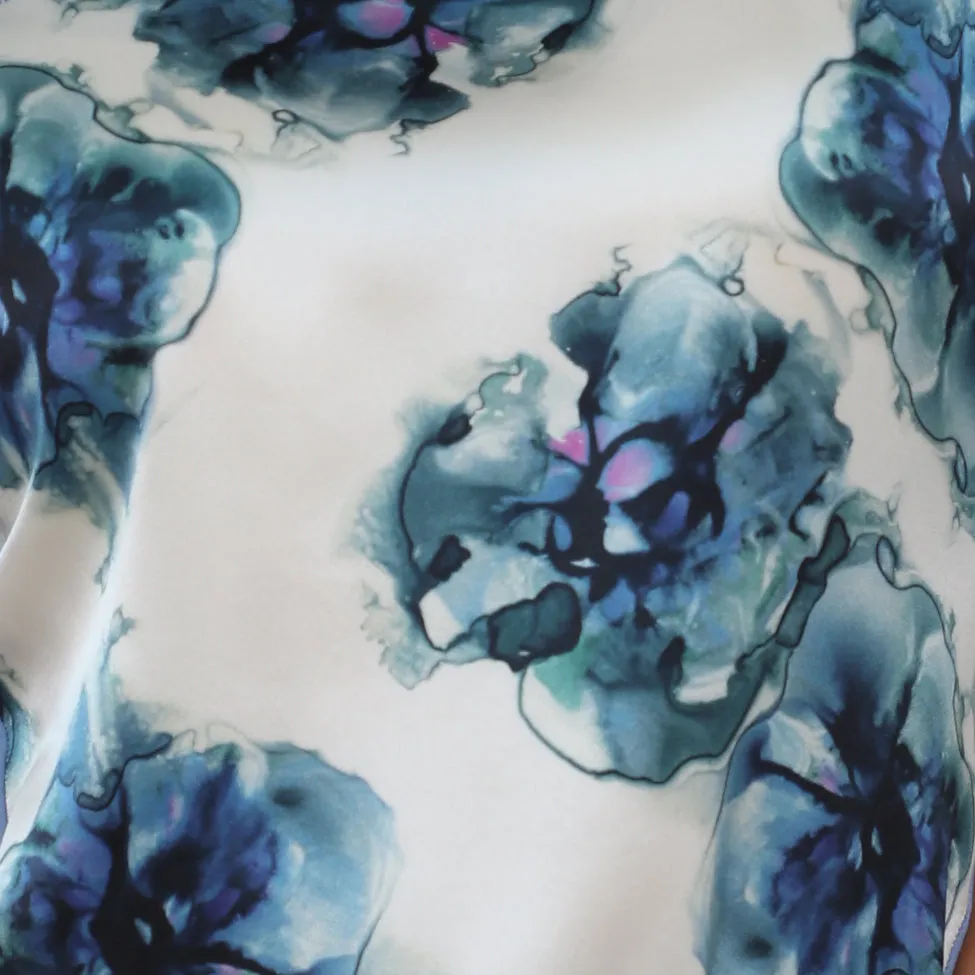 Silk Neckerchief Porcelain Violets