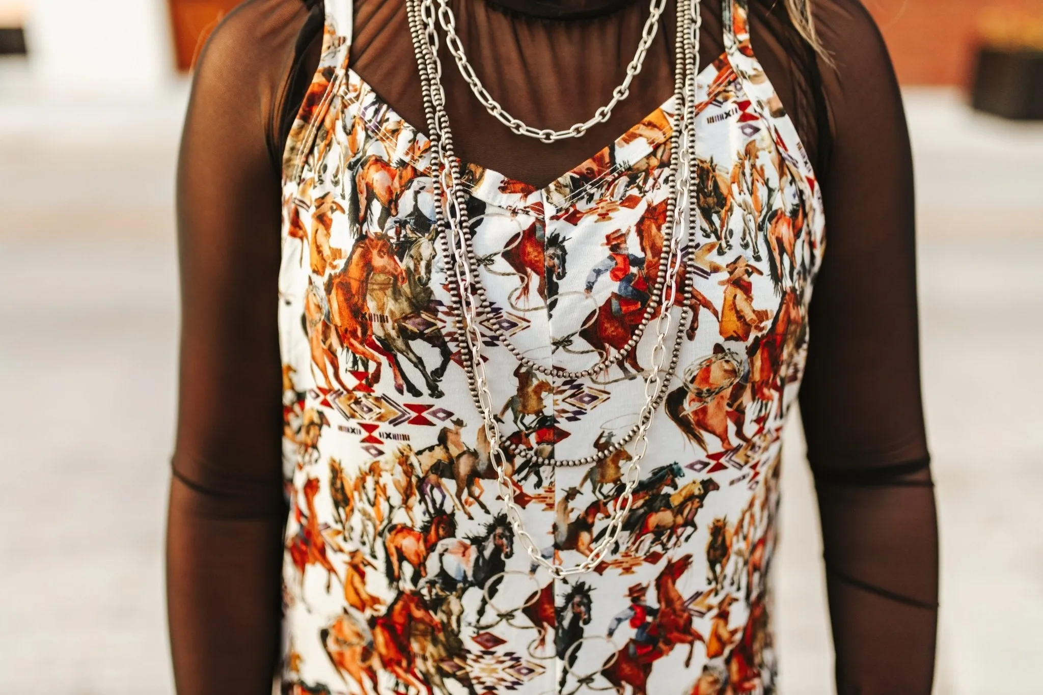 Silver Pearl and Chunky Chain Layered Necklace