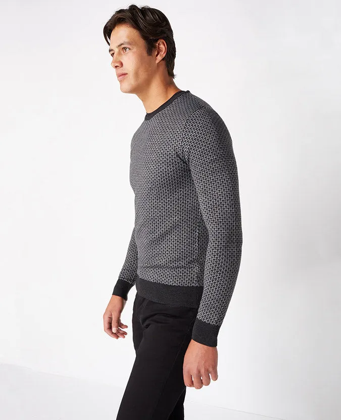 Slim Fit Merino Wool-Blend Crew Neck Sweater