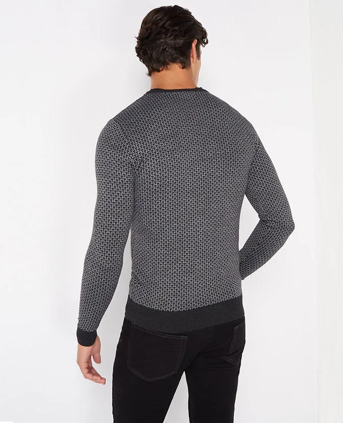 Slim Fit Merino Wool-Blend Crew Neck Sweater