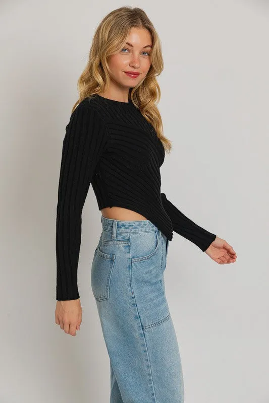 Sloan Asymmetrical Sweater Top