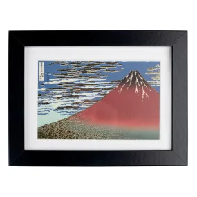 Small Red Mount Fuji Framed Japanese Picture