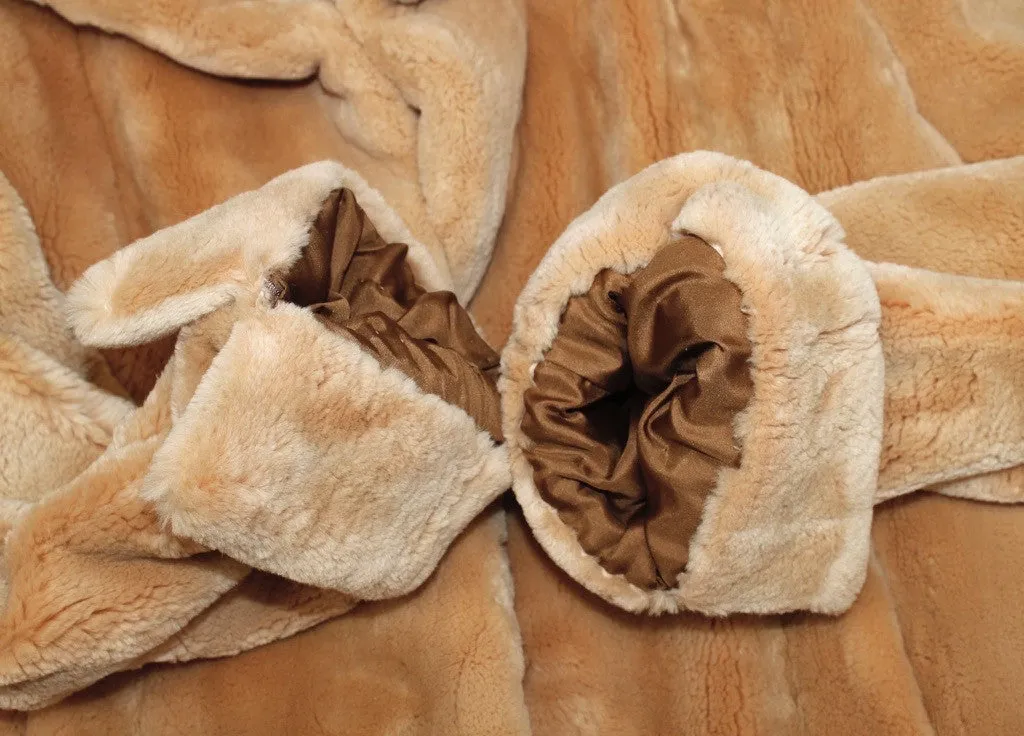 SMALL/MEDIUM BUTTERSCOTCH SHEARED BEAVER FUR BOLERO JACKET