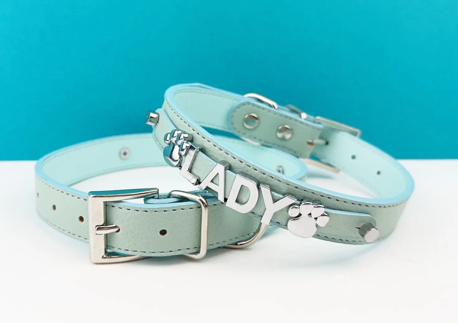 Sniffany Blue Chrome Pet Collar