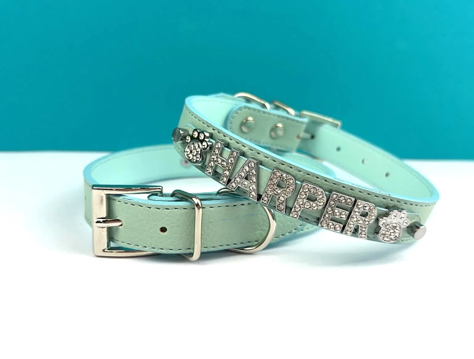 Sniffany Blue Chrome Pet Collar