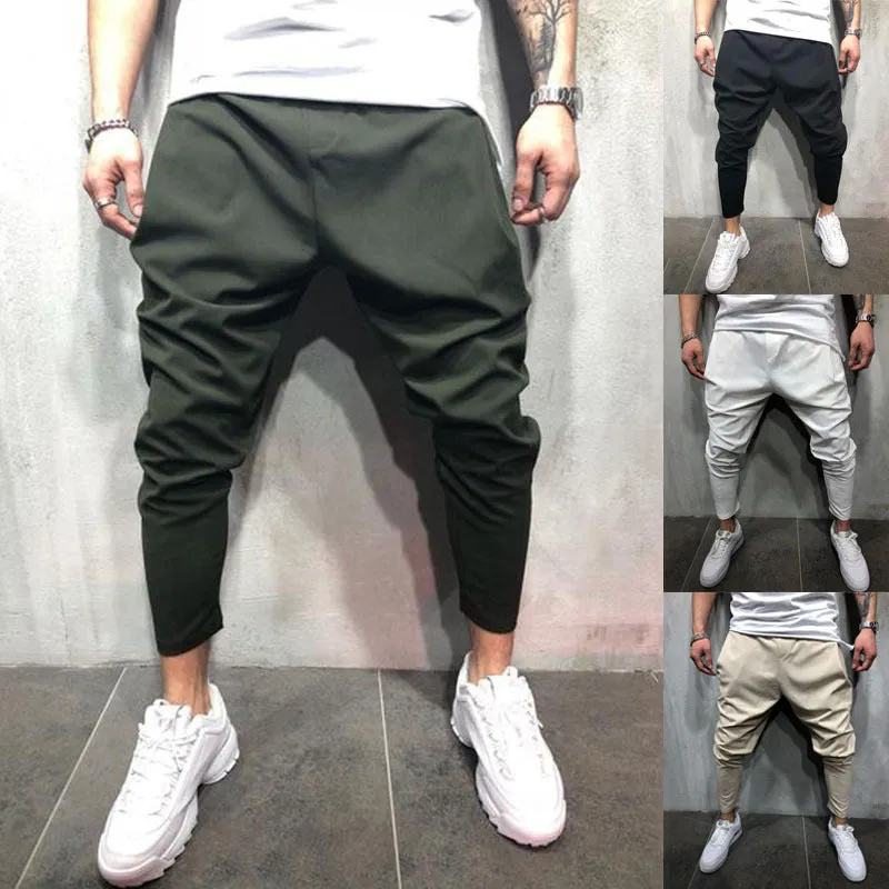 Solid Color Casual Sports Fitness Trousers