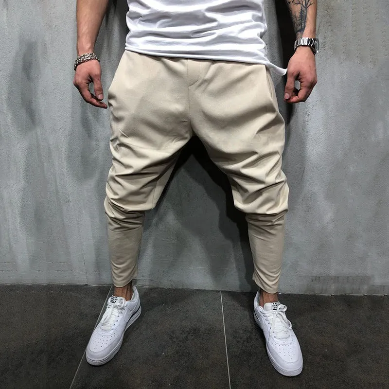 Solid Color Casual Sports Fitness Trousers