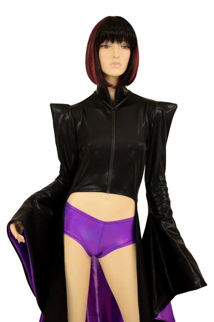 Sorceress Sleeve Zipper Princess Crop Top