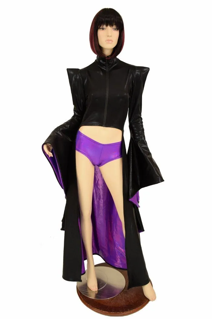 Sorceress Sleeve Zipper Princess Crop Top