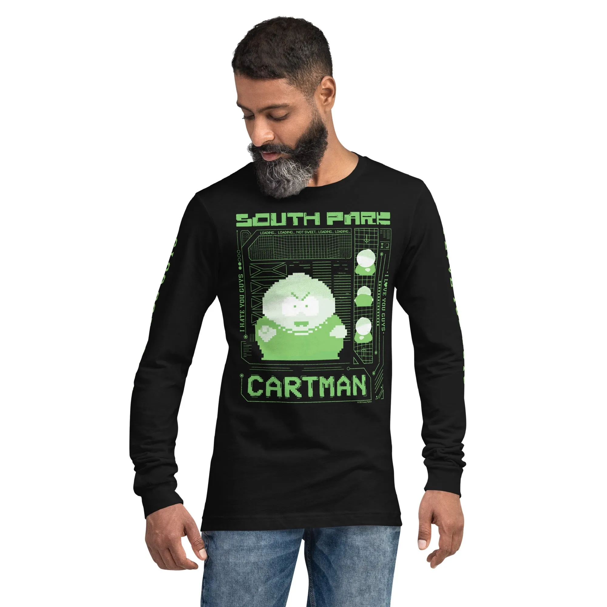 South Park Cartman Pixel Art Long Sleeve T-Shirt