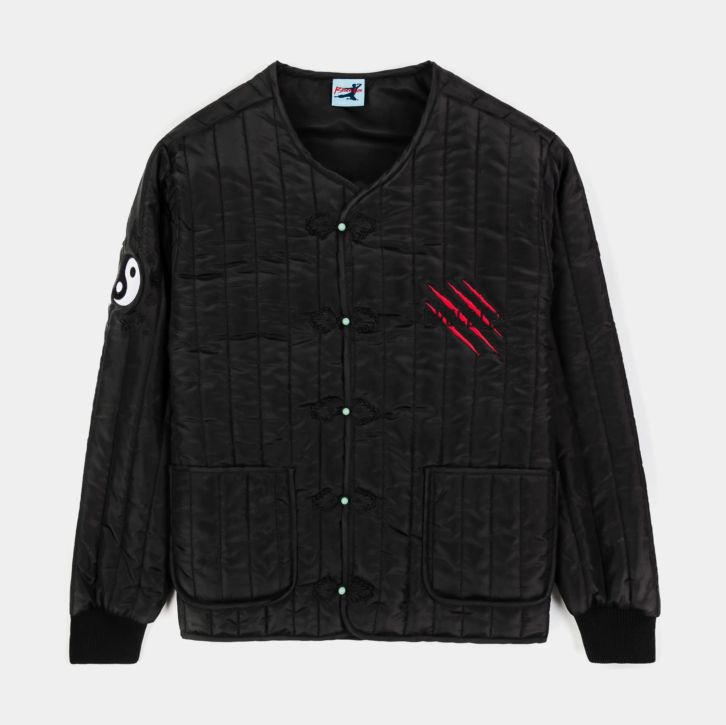 SP x Bruce Lee Dragon Quilted Shacket Mens Jacket (Black/Green)