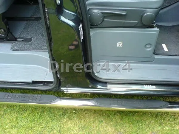 Stainless Steel Side Bars with Step Pads for Mercedes Vito/Viano 04-14 SWB&LWB