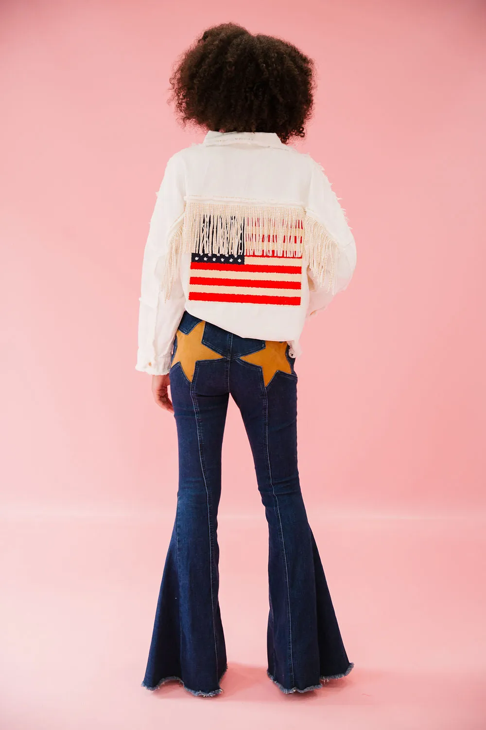 STAR DENIM FLARE PANTS