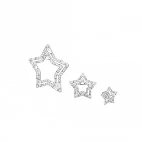 Stella Set (3), Star White Rhodium Plated Brooch 5618048