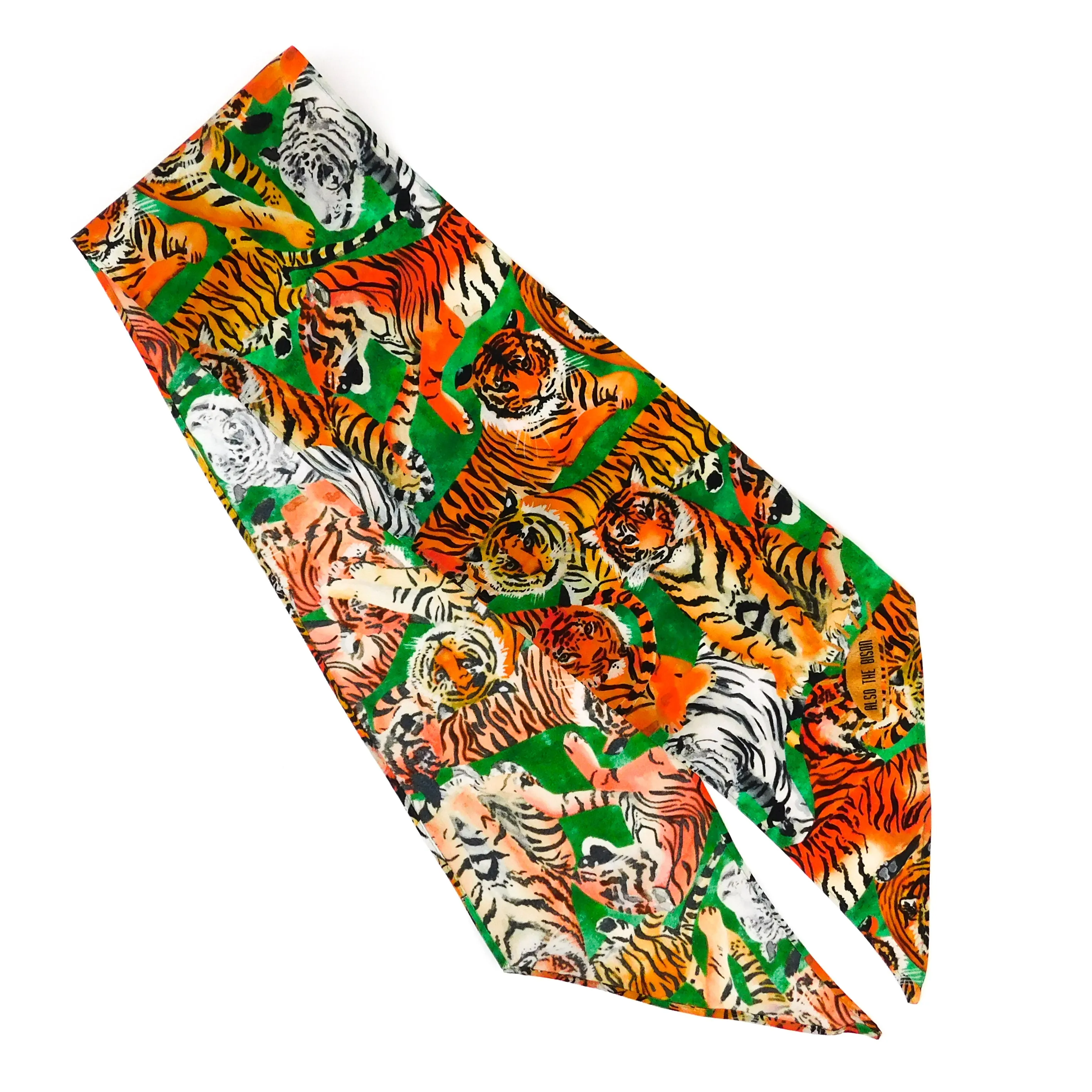 Streak of Tigers Print Silk Skinny Minnie